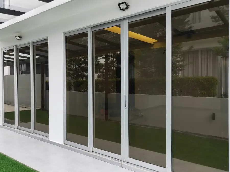 Tinted patio sliding doors on a St. Louis area home